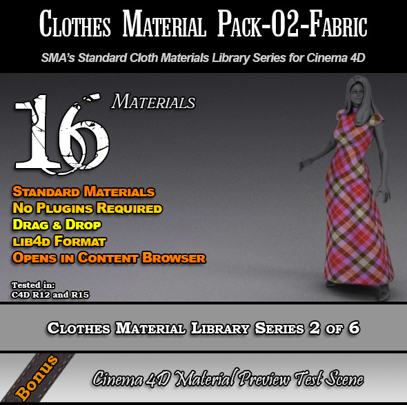 3DOcean Standard Clothes Material Pack-02-Fabric for C4D 7824342 3DOcean Standard Clothes Material Pack-02-Fabric for C4D 7824342