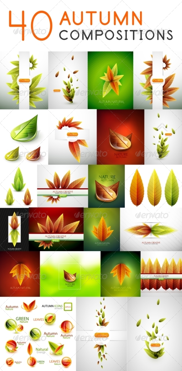 GraphicRiver Mega Set of Autumn Concepts 7830451 GraphicRiver Mega Set of Autumn Concepts 7830451