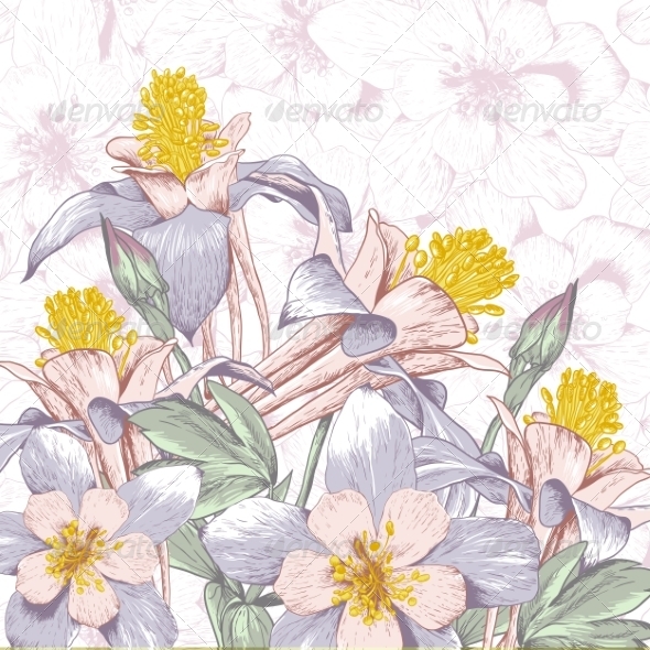 GraphicRiver Beautiful Background with White Flowers 7837183 GraphicRiver Beautiful Background with White Flowers 7837183