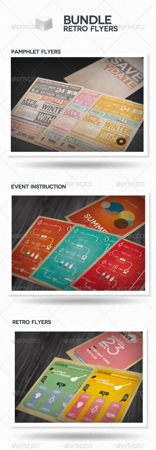 GraphicRiver Bundle Retro Flyers 802976 GraphicRiver Bundle Retro Flyers 802976