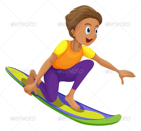 GraphicRiver A boy surfing 7851709