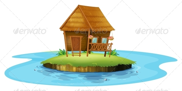 GraphicRiver Island with small hut 7863746 GraphicRiver Island with small hut 7863746