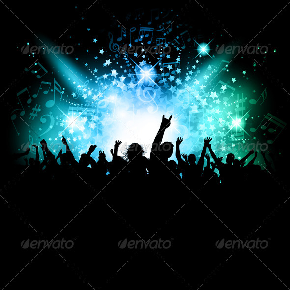 GraphicRiver Disco crowd background 827605 GraphicRiver Disco crowd background 827605